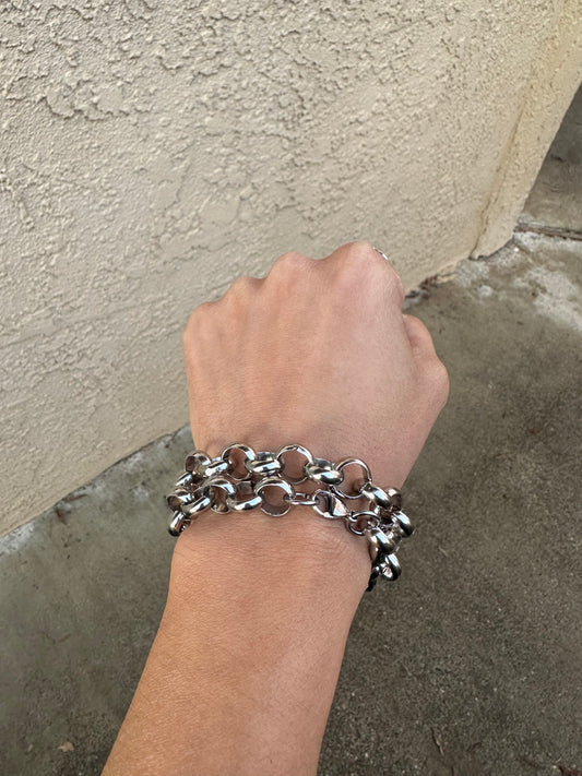 Chunky metal bracelet