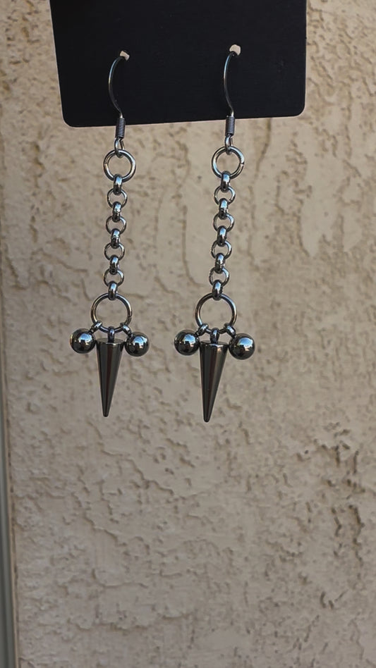 Spike and ball earrings