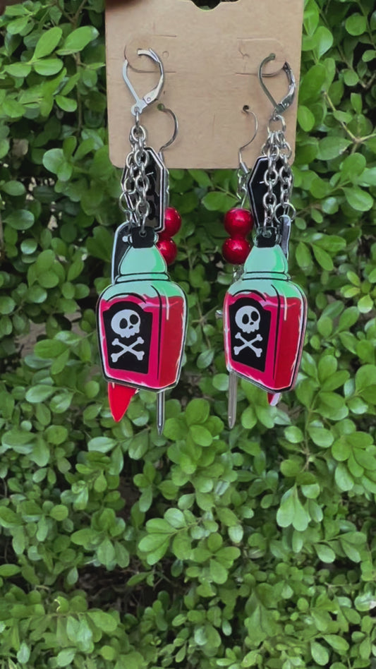 Poison🩸🗡️ earrings